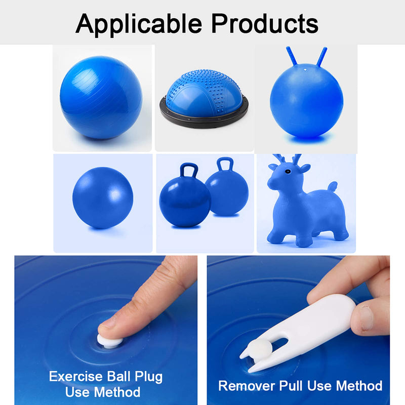 BESTRIO Yoga Ball Plug, Exercise Ball Plug, Exercise Ball Plug Replacement Kit, Fitness Ball Plug Replacement Yoga Ball Plug Replacement Plug for Exercise Ball, 12 PCS (Small and Large) - NewNest Australia