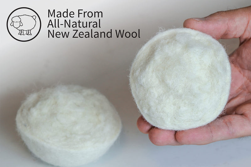 S&T INC. XL New Zealand Wool Dryer Balls, Natural White, 6 Pack - NewNest Australia