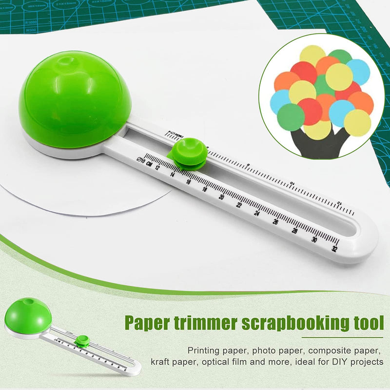 Circle Cutter Round Cutting Knife Model Patchwork Compass Circular Paper Scrapbooking Cards Cutters ( Green ) - NewNest Australia