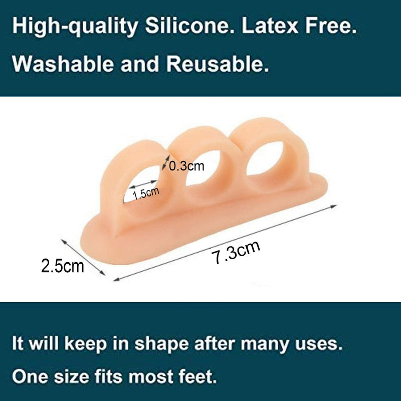 Mcvcoyh Gel Hammer Toe Crests Pads x 10 Pcs Silicone Toe Straightener Cushion Support Pain Relief for Hammer Toe, Overlapping Toes, Curled Toe-3 Loops Light Nude - NewNest Australia