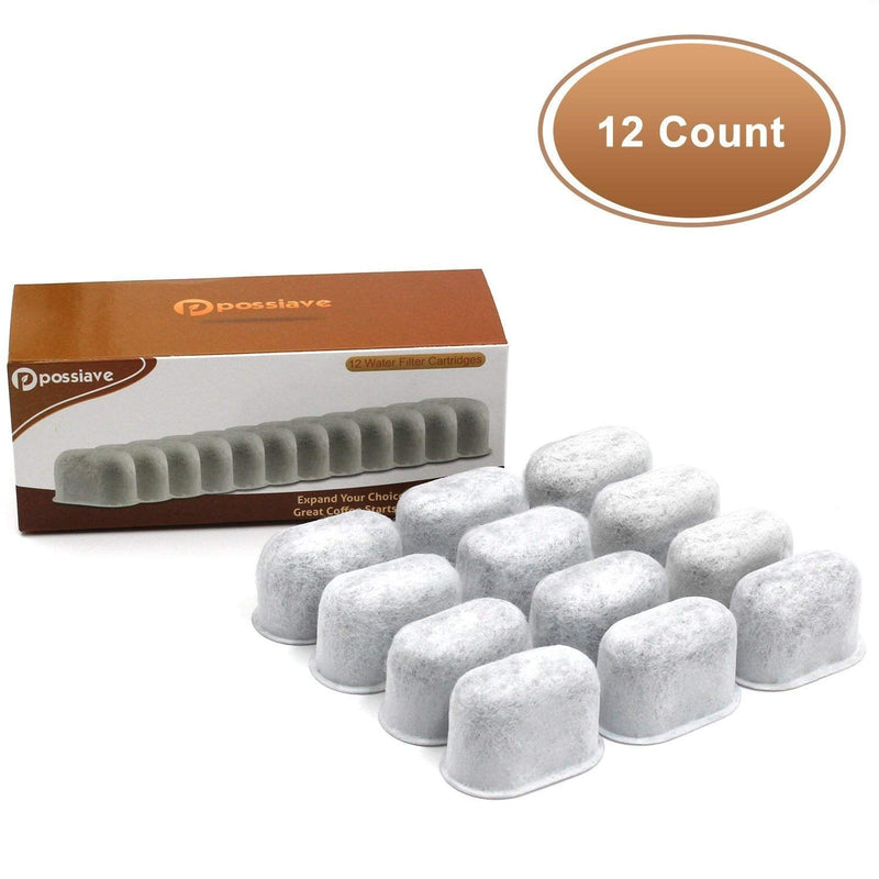 Possiave 12-Pack Cuisinart Compatible Charcoal Water Filter Replacement - for all Cuisinart Coffee Machines 12 Pack 12 Count (Pack of 1) - NewNest Australia