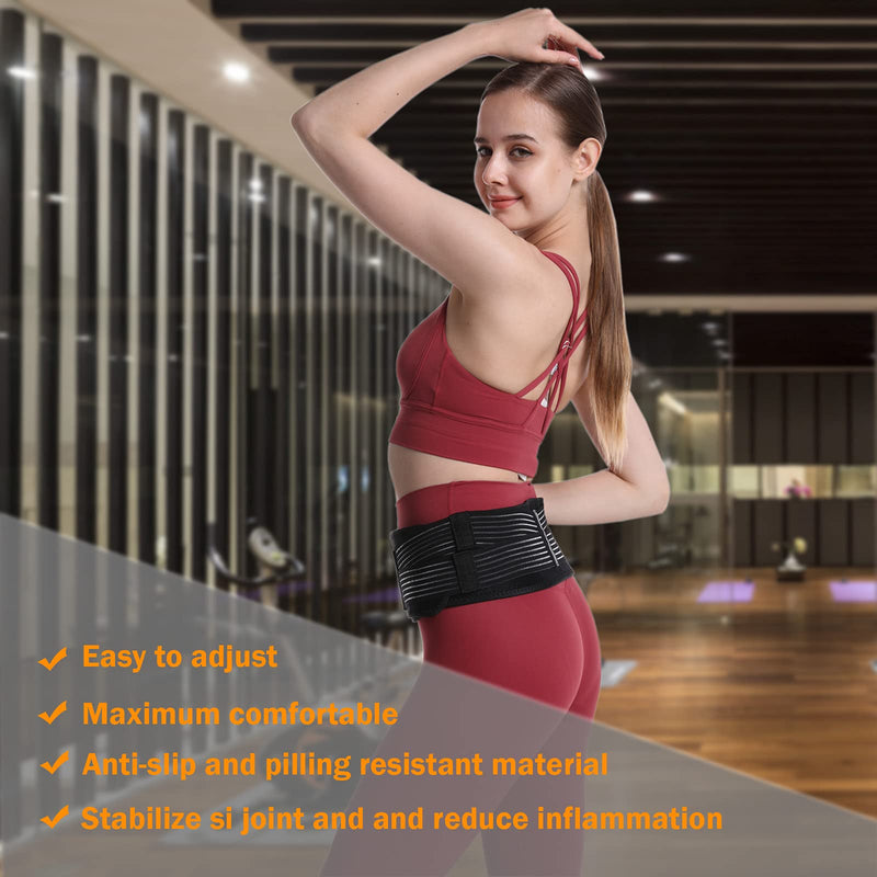 Sacroiliac Hip Belt for Women and Men - That Alleviate Sciatic, Pelvic, Lower Back and Leg Pain, Stabilize SI Joint, Anti-Slip and Pilling-Resistant - NewNest Australia