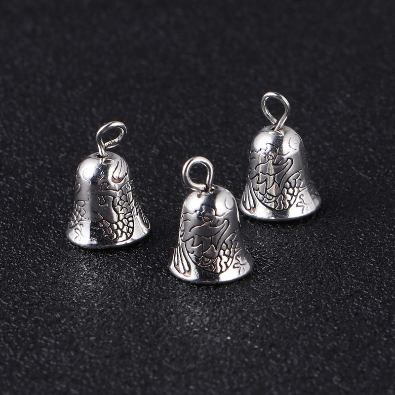 NUOBESTY 20pcs Antique Silver Bells Mini Jingle Bells Charms Handmade Ring Bells Ornaments for Jewelry Baby Shaker Rattle Wind Chime Art Crafts 1.5X1X1CM - NewNest Australia