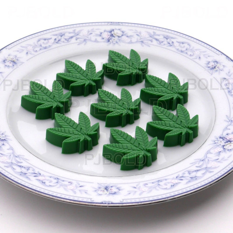 NewNest Australia - Marijuana Cannabis Weed Hemp Leaf Silicone Molds for Pot Candy Mold Chocolate Gummy Gummies, 2 Pack Brown 