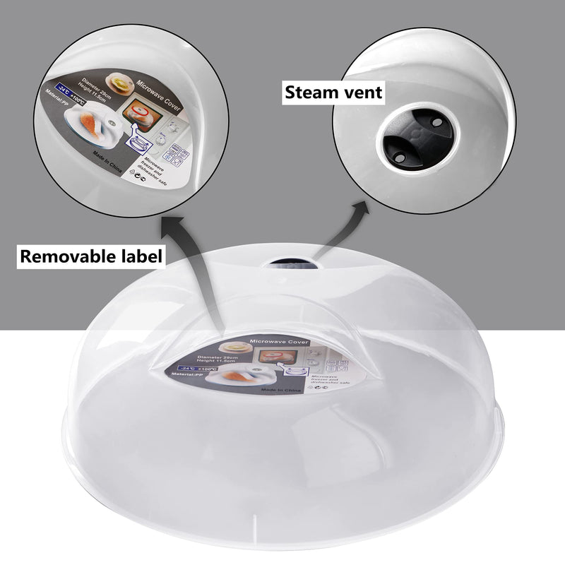 Microwave Splatter Cover, Microwave Cover for Food, Large Microwave Plate Cover Guard Lid with Steam Vents Keeps Microwave Oven Clean, 11.5 Inch BPA Free & Dishwasher Safe-Grey grey - NewNest Australia