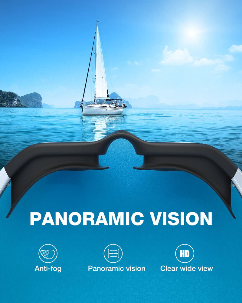 ZIONOR Kids Swim Goggles, Super Comfort Polarized Swimming Goggles for Kids 6-14 A0-kids-polarizedgold Lens White Frame - NewNest Australia