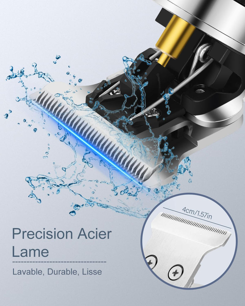 Professional Hair Trimmer, Beard Trimmer For Men, Hair Trimmer, Beard Trimmer, Men'S Razor, Men'S Electric, Rechargeable Lcd Display, T-Blade Trimmer, Cordless Long Hair Trimmer For Hairdressers - NewNest Australia