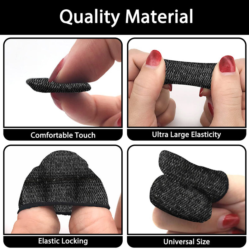 12 Pieces Finger Cots, Reusable Thumb Protector Non Slip Finger Protectors Breathable Finger Cots Cut Resistant Protection for Work, Kitchen, Garden, Sculpture (Black)… Black - NewNest Australia
