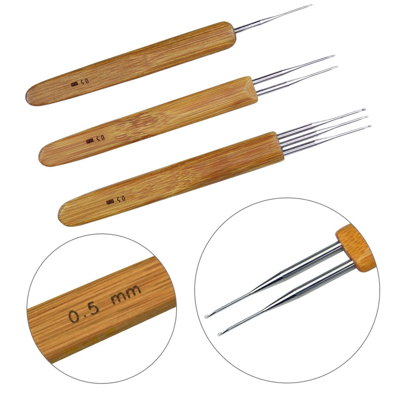 6 Pieces Dreadlock Crochet Hook Set Including Dreadlocks Crochet Hair Weaving Needle Tool 1 Pieces 1 Hook + 1 Pieces 2 Hooks + 1 Pieces 3 Hooks + 3 Pieces Hair Braid Craft Locking (0.5mm) 0.5mm - NewNest Australia