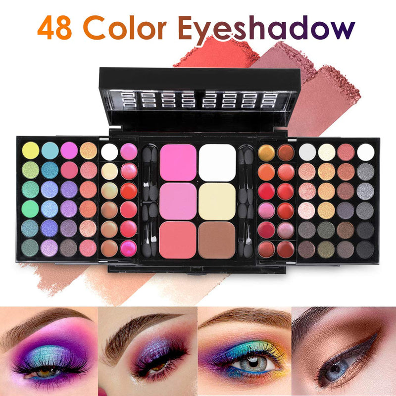 Hotrose Full 78 Color Eyeshadow Palette Makeup Palette Matte and Shimmer Lip Gloss Blusher Concealer Kit Beauty Cosmetic Makeup Set Gift Set for Teen Girls and Women - NewNest Australia