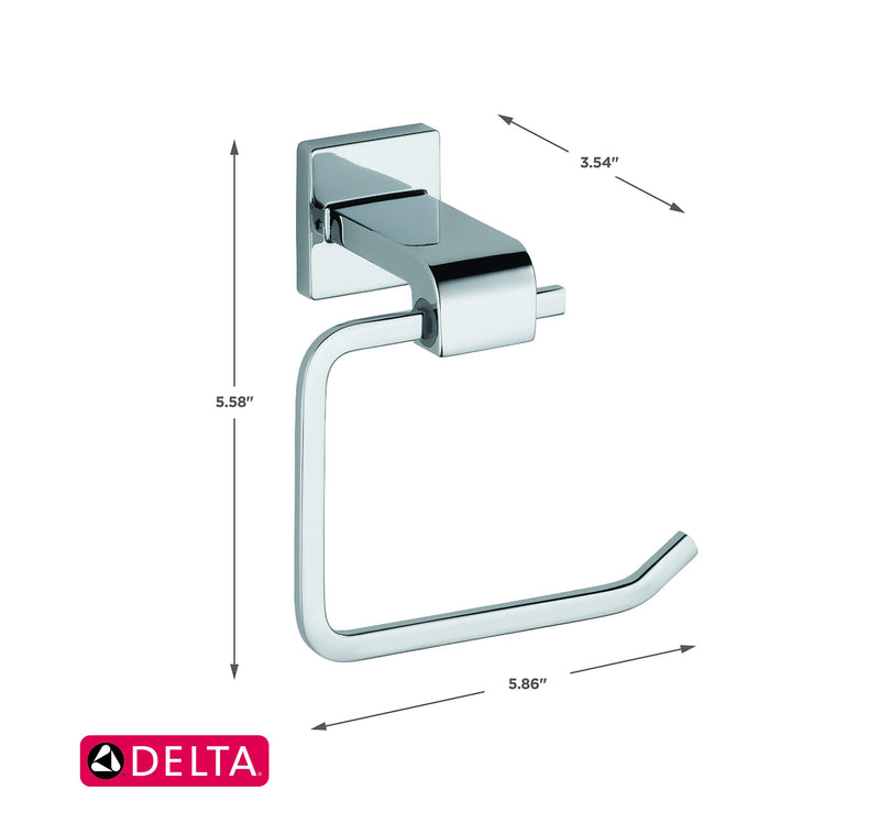 Delta Faucet 77550 Ara Toilet Paper Holder, Single Post, Chrome - NewNest Australia