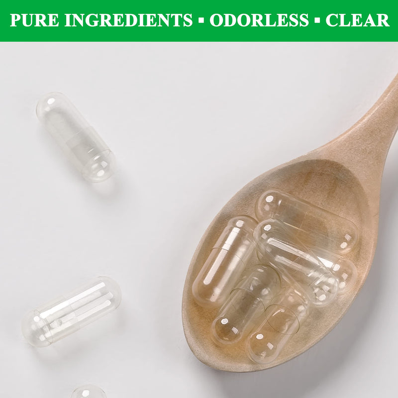 WANANFU Size 0 Empty Capsules Vegetarian (100 Count) Bundle with Micro Lab Spoon with Powder Tamper, Compatible with Capsule Filling Machine 100 Count (Pack of 1) - NewNest Australia