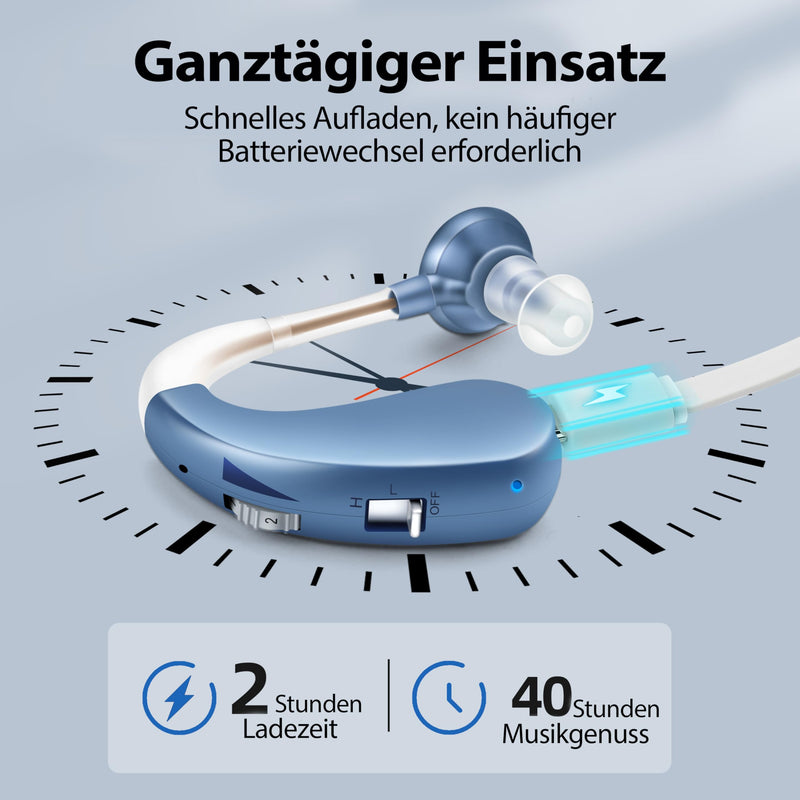 Britzgo Portable easy to use rechargeable long battery life high resolution sound quality noise reduction function (Blue Single) 1204-blue-S - NewNest Australia
