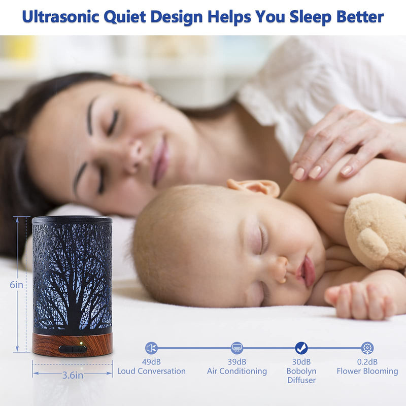 Essential Oil Diffuser Fragrance Aromatherapy Scented Oil Diffuser Ultrasonic Whisper Quiet with Waterless Auto Shut-Off 7 LED Night Light for Home Office SPA Forest - NewNest Australia