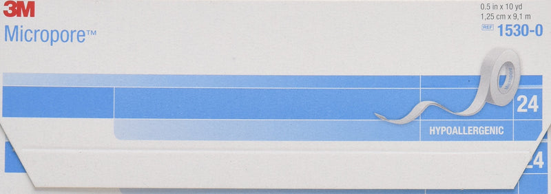 Micropore Surgical Tape, White, 1.25 cm X 9.1m, 24Count 24 Count (Pack of 1) - NewNest Australia