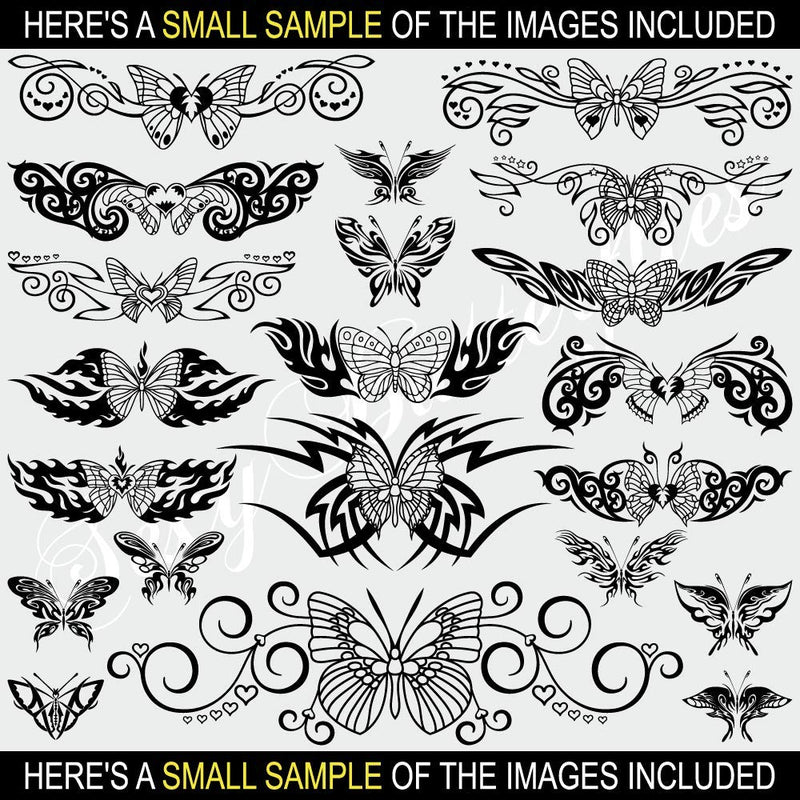 Butterflies/Butterfly Clipart-Vinyl Cutter Plotter Clip Art Images-Sign Design Vector Art Graphics CD-ROM (Volume 1) - NewNest Australia