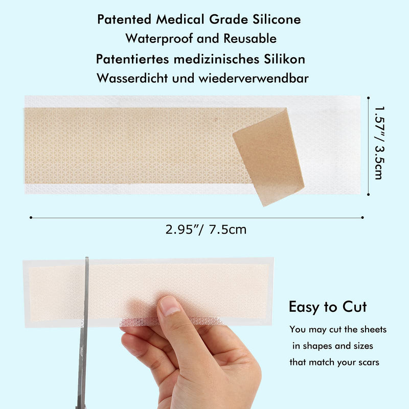 Silicone Scar Plasters (4Cm X 3M Roll), Reusable Medical Scar Plaster Silicone, Professional For Acne Scars, Caesarean Section, Keloid, Surgery Scar Treatment - NewNest Australia