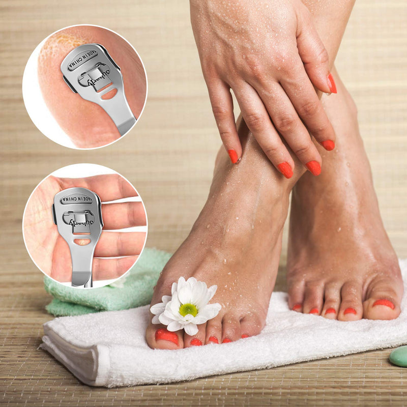 Pedicure Callus Razor Set, Callus Slicer, Foot File, Callus Remover, Feet, Stainless Steel Foot Rasp, Hard Skin Heel, Callus Removal For Hand Feet Foot Care With 10 Replacement Blades - NewNest Australia