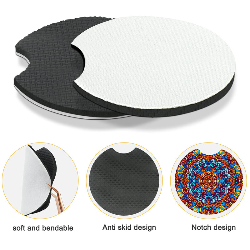 50Pcs Sublimation Blanks Products - Sublimation Cup Coasters Blanks 2.75 Inch for DIY Crafts Car Cup Coasters Painting Project Sublimation Accessories - NewNest Australia