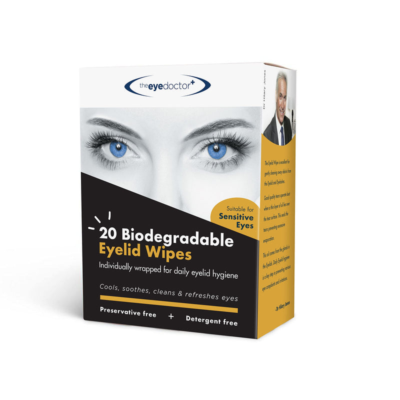 The Eye Doctor Eyelid Wipes - 40 X Disposable Eyelid Wipes - Suitable For Sensitive Eyes, Dry Eyes, Blepharitis And Mgd - Eyelid Wipes Without Detergents Or Preservatives - NewNest Australia