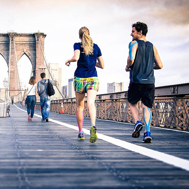 3-Pack Kinesiology Tape Pro Athletic Sports. Knee, Ankle, Muscle, Kinetic Sport Dynamic, Physical Therapy. Strong-Rock Breathable h2o Resist Cotton.Roll,Uncut,2in x 16.4ft.Bulk k Multi-Coloured - NewNest Australia