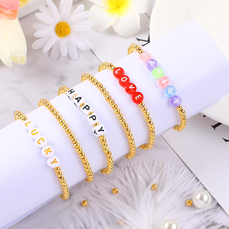 1200Pcs 4mm Smooth Round Beads Gold Spacer Loose Ball Beads for Bracelet Jewelry Making Craft - NewNest Australia