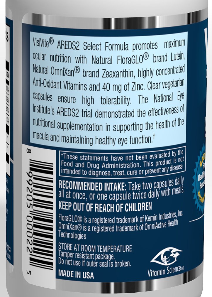 AREDS 2 Select Eye Vitamins for Macular Degeneration - Vitamins for Eyes with Zeaxanthin Plus Lutein Macular Supplement - Premium Macular Health Formula - Eye Supplements for Adults - 60 Capsules - NewNest Australia