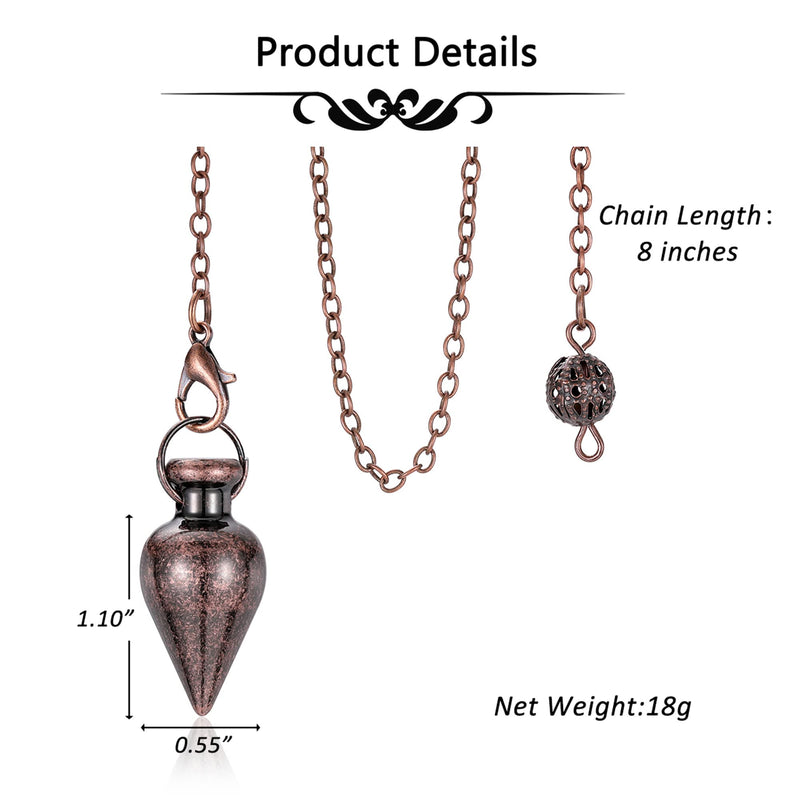 CrystalTears pendulum esoteric drop pendant with chain bronze pendulum made of copper spiritual dowsing dowsing rod for divination reiki healing meditation - NewNest Australia