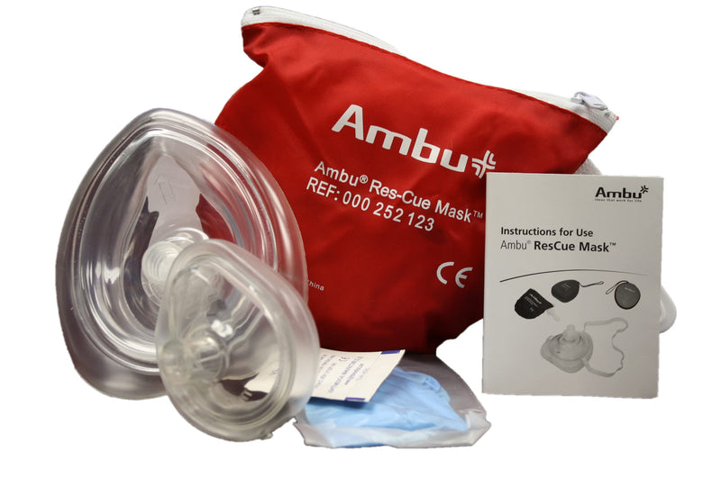 AMBU 000 252 123 Red PVC CPR Res-Cue Adult and Infant Face Masks - NewNest Australia