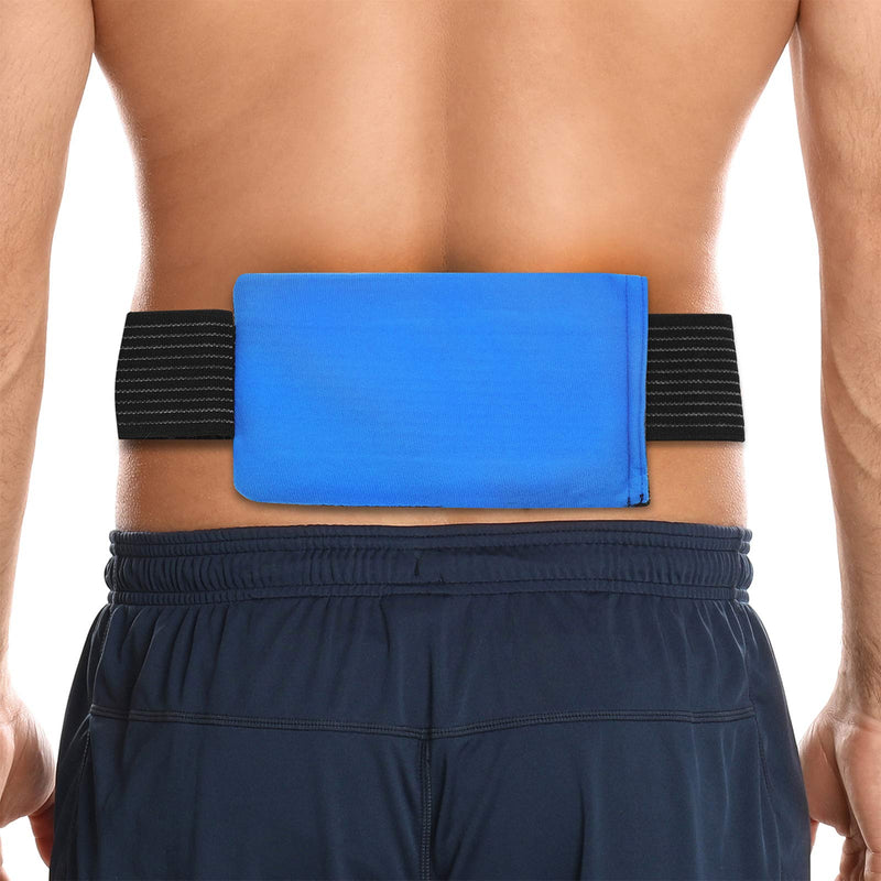 Tanness Reusable Gel Ice Pack for Sports Injury | Hot and Cold Compress Wrap with Adjustable Fleece Pouch | Flexible First Aid Pad for Knee, Ankle, Back Pain Relief Faster Recovery (Single) - NewNest Australia
