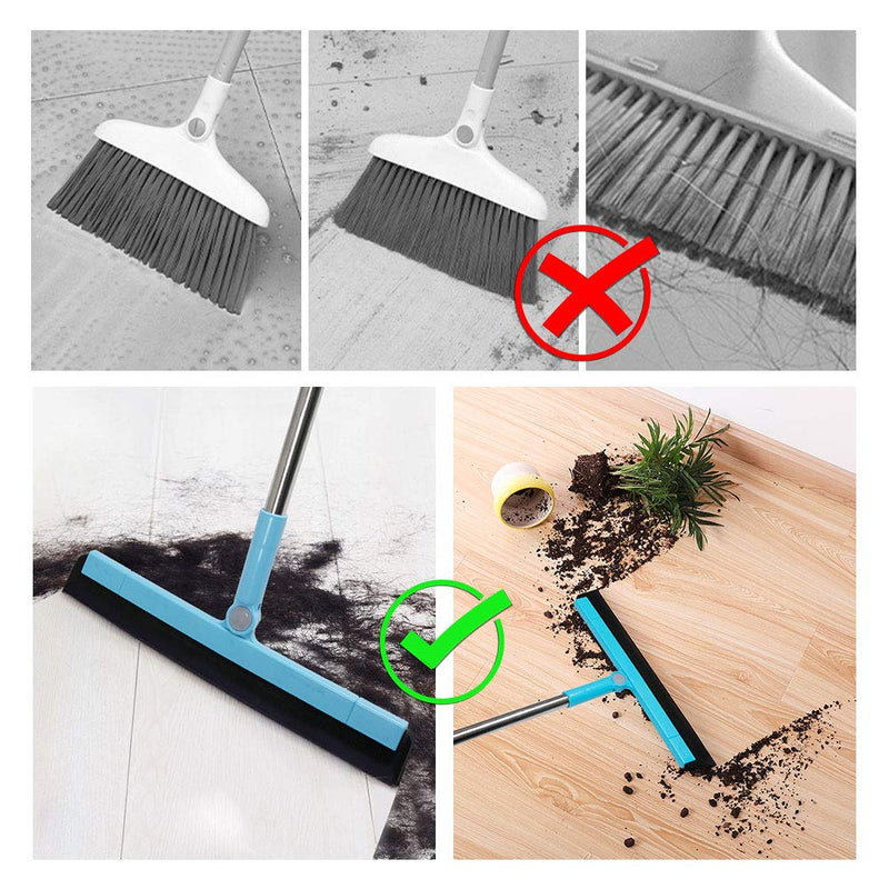 KOLLIEE Floor Squeegee Adjustable Professional Water Squeegee Foam With 50" Handle for Garage Tile Shower Hair Floor Wiper - NewNest Australia
