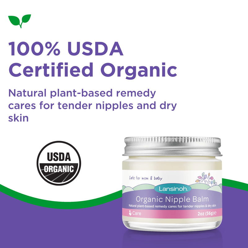 Lansinoh Organic Nipple Cream for Breastfeeding, 2 Ounces Balm - NewNest Australia
