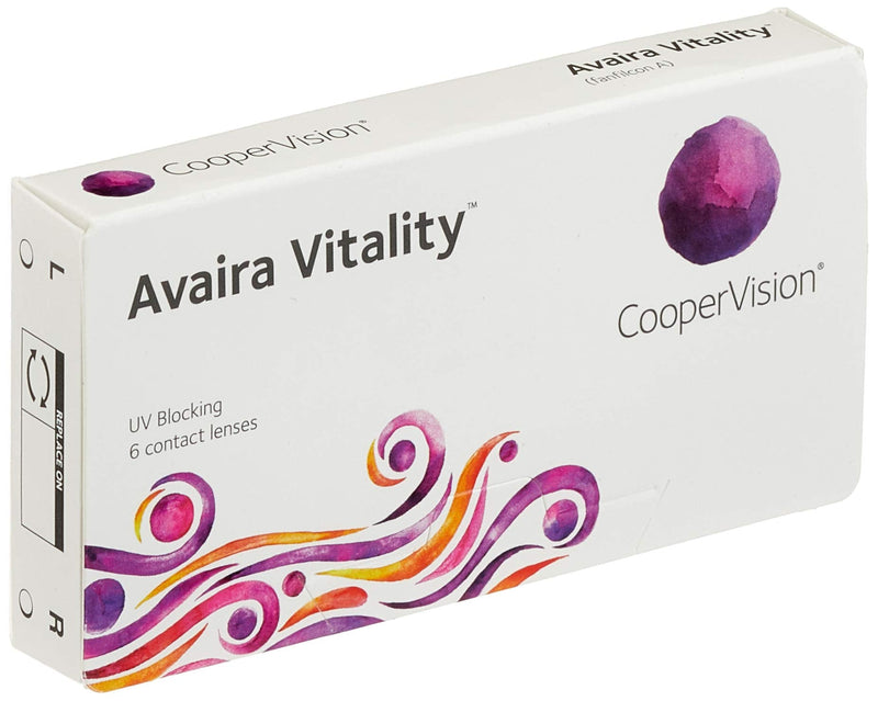 Coopervision Avaira Vitality spheric, monthly lenses soft, 6 pieces / BC 8.4 mm / DIA 14.2 mm / -5 diopters - NewNest Australia