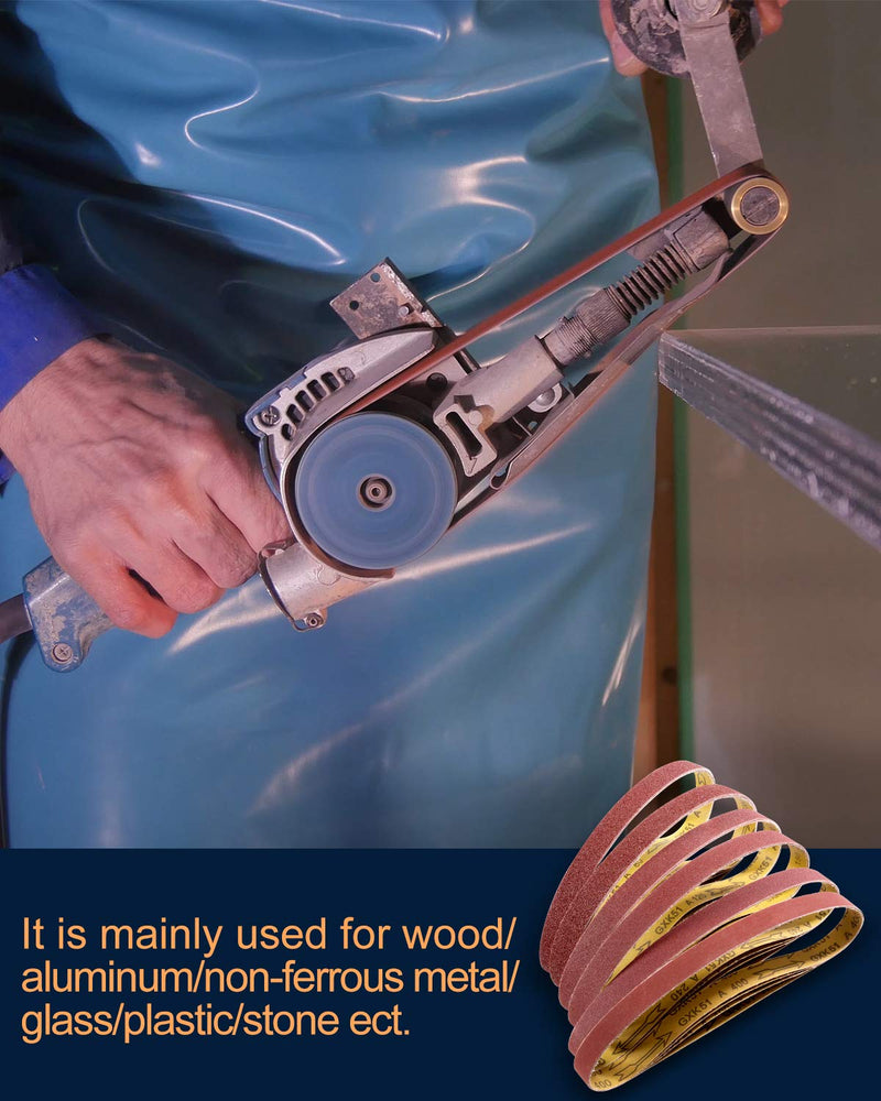 S SATC Sanding Belts 1×30-Inch Sanding belt Belt Sander Belt Sander Paper, (4 Each of 60, 80, 120,150,240,400 Grits) Aluminum Oxide 24PCS 24PCS 1x30inch Sanding Belt - NewNest Australia