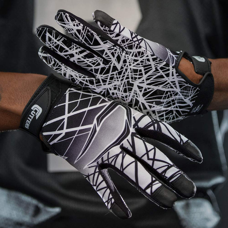 Cutters Game Day No Slip Football Gloves Black Large YOUTH - NewNest Australia