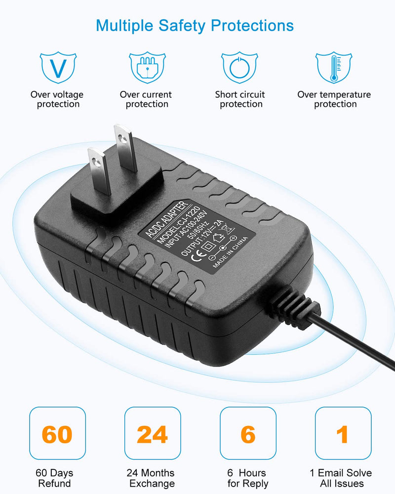 ALITOVE 12V 2A Power Supply Adapter DC 12 Volt 24W 2000mA 1.8A 1.5A 1.2A 1A Power Converter Transformer with 5.5x2.5 5.5x2.1 5.5x3.0 5.5x1.7 4.8x1.7 4.0x1.7 3.5x1.35 3.0x1.1 2.5x0.7 6.3x3.0 10 Tips - NewNest Australia