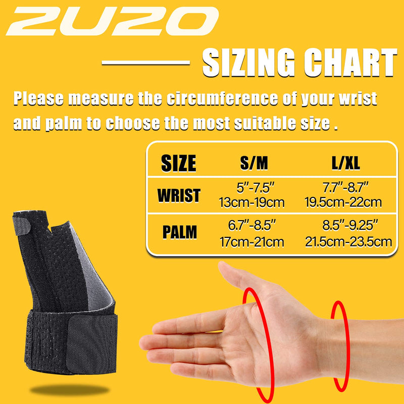 2U2O Compression Reversible Thumb & Wrist Stabilizer Splint(Improved Version) for BlackBerry Thumb, Trigger Finger, Pain Relief, Arthritis, Tendonitis, Sprained, Carpal Tunnel, Stable, S-M S/M - NewNest Australia