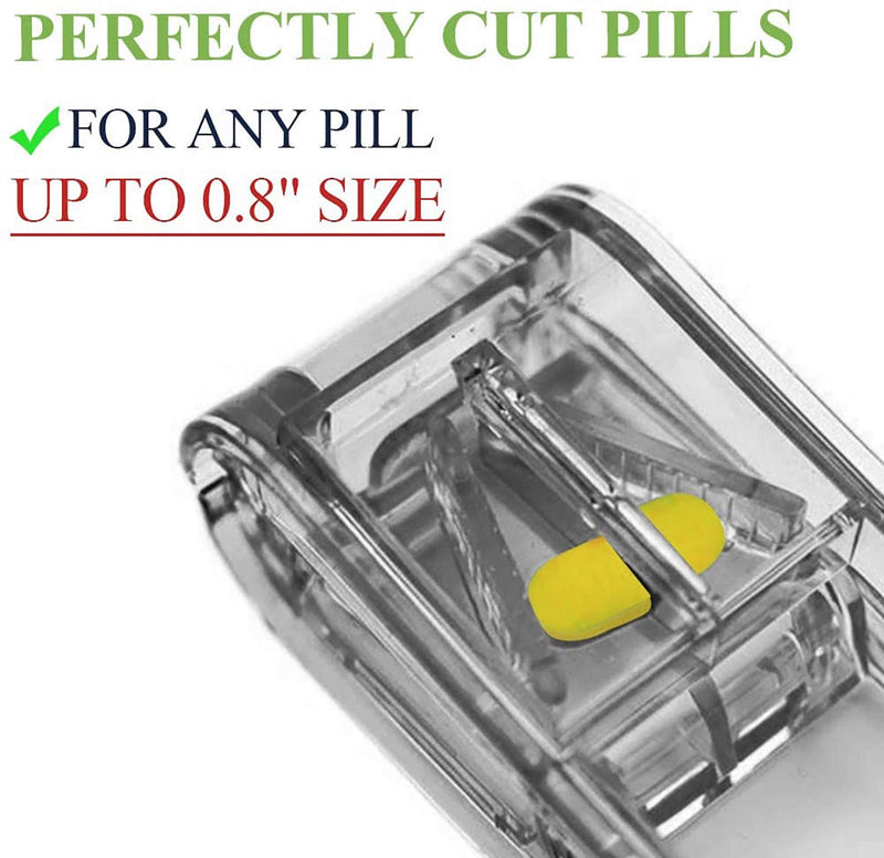 Pill Cutter for Small or Large Pills. The Best Multiple Pill Splitter Ever! Design in The USA. Doubles as a Pill Box. Safety Shield Multiple Pill Cutter. Keychain Pill Holder As a Bonus Gray - NewNest Australia