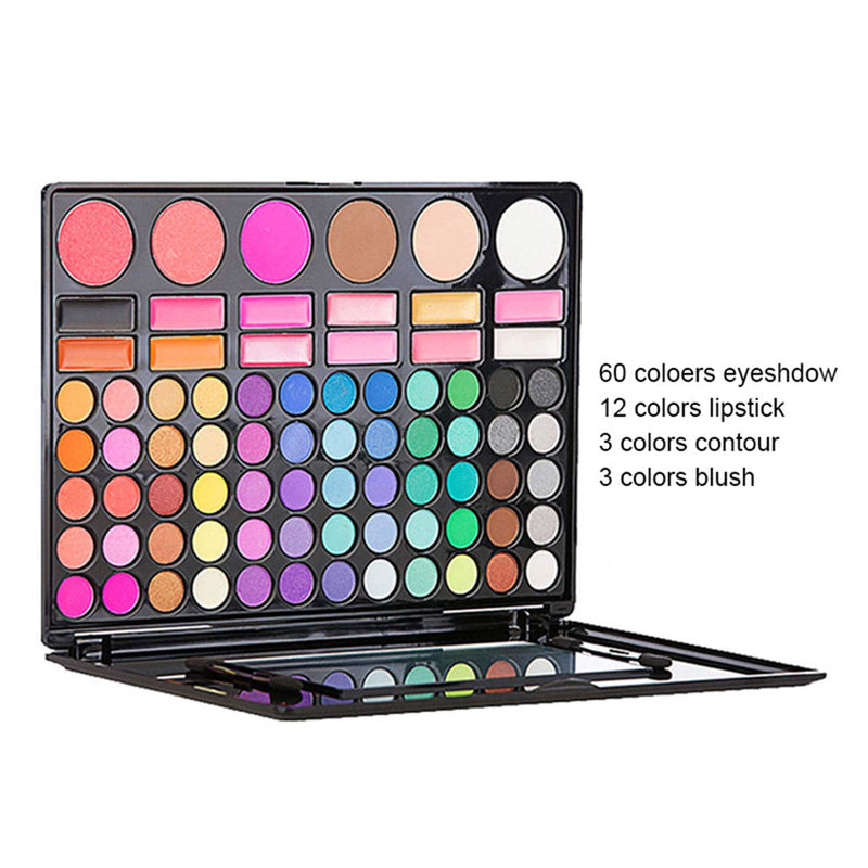 FantasyDay® Professional 78 Colours Eyeshadow Palette Makeup Contouring Kit Combination with Lipgloss, Blusher and Concealer - #3 - Ideal for Professional and Daily Use - NewNest Australia