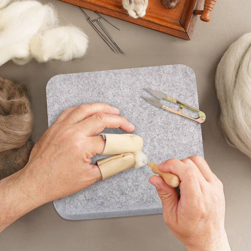 Needle Felting Mat, 100% Natural Wool Needled Felting Pad, 6x6x1 inch Eco-Friendly Felting Block, Thick and Firm (6"x6") 6"x6" - NewNest Australia