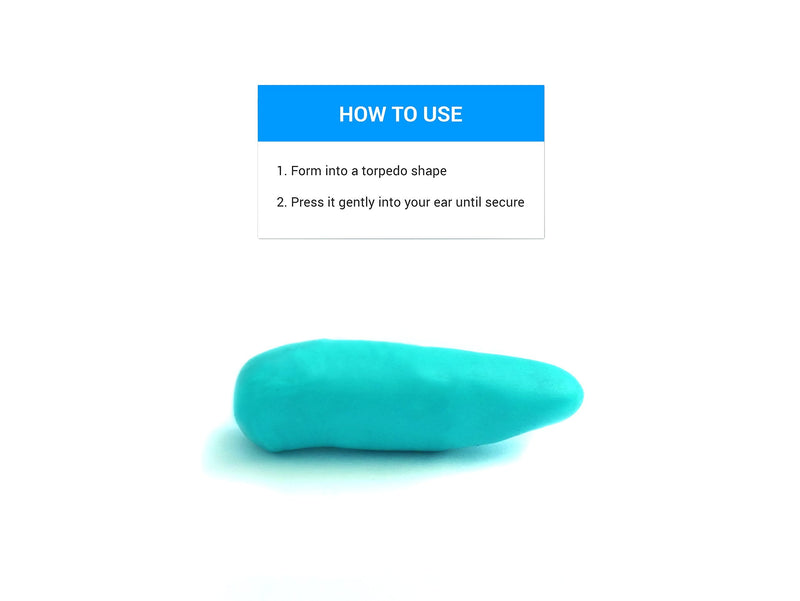 Silicone Putty Moulded Ear Plugs by Sleepytime,Blue Soft Sticky Plugs Which Mould Into Your Ear for Effective Noise Reduction in Plastic Case (12, Blue) 12 count (Pack of 1) - NewNest Australia