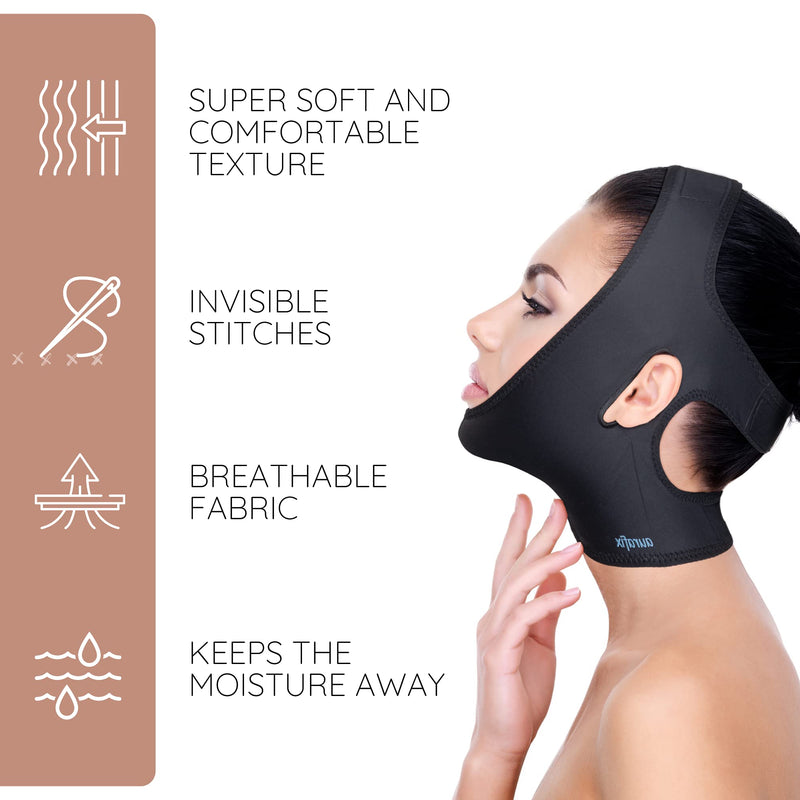 Neck Chin Compression Garment Strap Bandage, Face Slimmer, Double Chin Wrap (M) - NewNest Australia