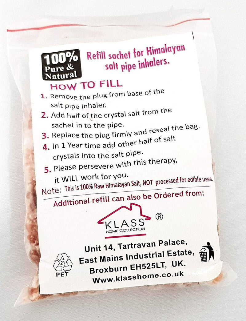 Klass Home New Hand Grip Salt Pipe Inhaler/Himalayan Salt Inhaler Ceramic Salt Pipe/Salt Inhaler Filled with 100% Pure Himalayan Pink Salt Crystal for Sinus Relief - NewNest Australia