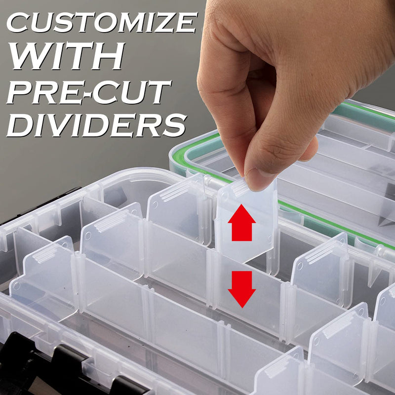 Ghosthorn Fishing Tackle Box, Fishing Tackle Storage 3600 and 3700 Tackle Boxes Clear Plastic Organizer Tackle Box with Removable Dividers Tackle Box Trays for Lures 1 and 4 Pack Storage Box 3600*1 - NewNest Australia