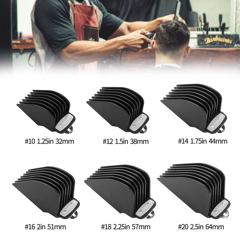 Yinke Trimmer Attachments Attachment Comb For Wahl Hair Trimmer Magic Clip Trimmer Razor, 6 Cutting Lengths Are 32 Mm, 38 Mm, 44 Mm, 51 Mm, 57 Mm And 64 Mm Beard Trimmer, Attachment Comb Set Kit (6 - NewNest Australia