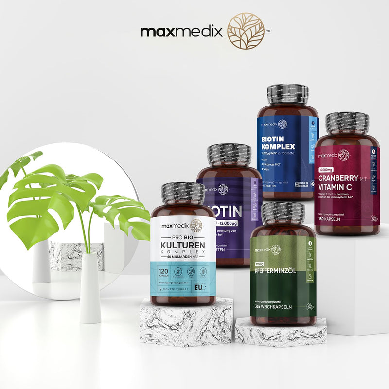 Peppermint oil soft capsules - 200mg peppermint oil per softgel - 365 peppermint oil capsules for 1 year supply - Tested & herbal ingredients - For your well-being - Pure peppermint - maxmedix peppermint oil capsules - NewNest Australia