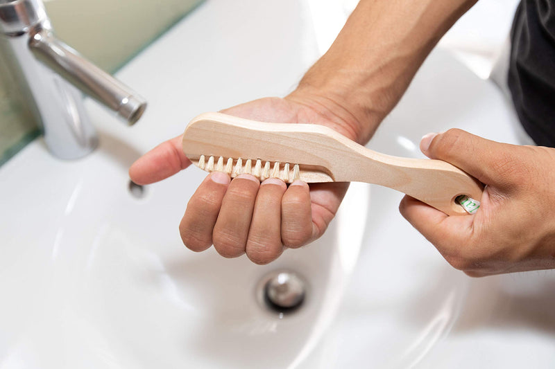 GranNaturals Wooden Nail Brush - Nail Cleaner Tool for Fingernail, Toenail - Dry Clean Scrubber with Thick Bristles and Wood Handle - Manicure and Pedicure Supplies for Gardeners, Mechanics, Salon - NewNest Australia