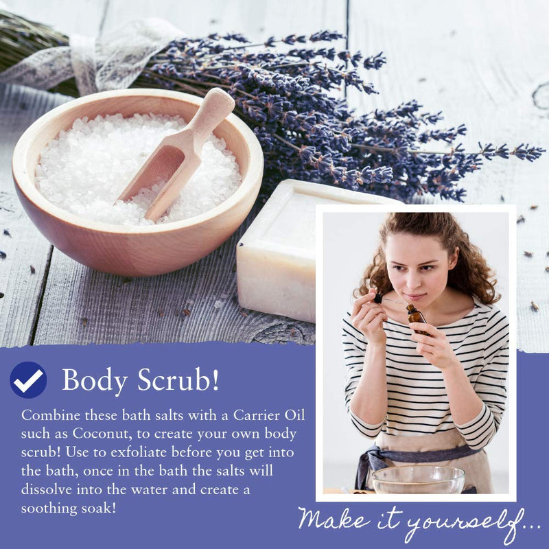 Absolute Aromas Lavender Epsom Bath Salts 300g- Magnesium Sulphate Infused with 100% Pure French Lavender Essential Oil - Soothe skin and Calm the senses. 300 g (Pack of 1) - NewNest Australia