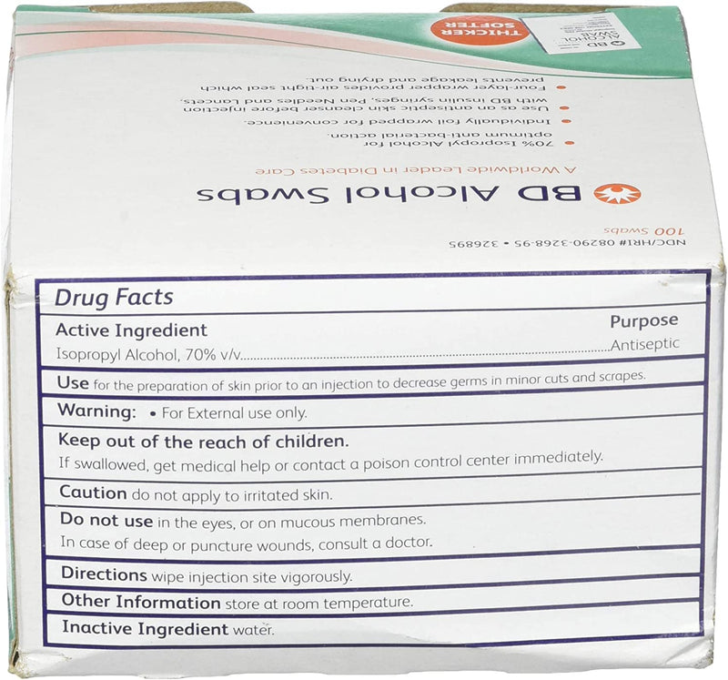 BD Alcohol Prep Swabs - 100 Swabs - NewNest Australia