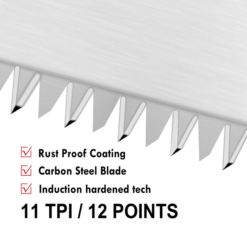 HAUTMEC 14 in. Universal Hand Saw - 11 TPI Fine Cuts Wood Saw - Professional Universal Saws for Wood, Laminate And Plastic - Crosscut Saw, HT0024 14 Inch - NewNest Australia